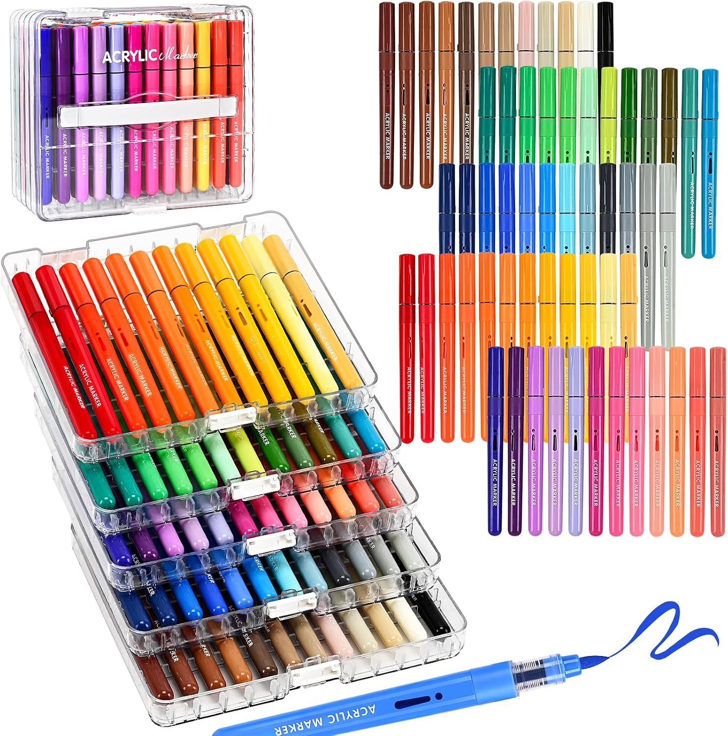 Copic Marker Classic - アクリルペイントアートマーカーペン 12/36/60/84色 ブラシチップ アクリルペイントペンセット ロックペインティング グラフィティ
