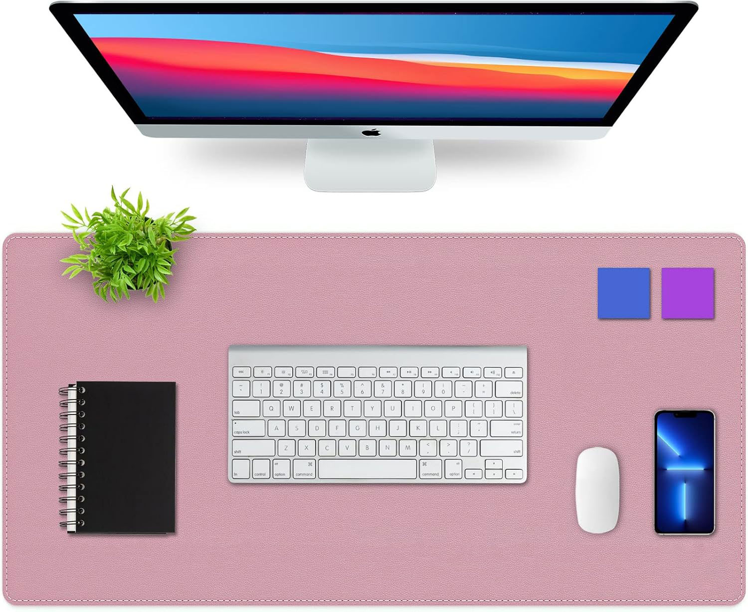 Leather Desk Pad - デスクマットブロッター、両面オフィスデスクパッド、防水滑り止めデスクマット、デスクブロッター、PUレザーパッドプロテクター