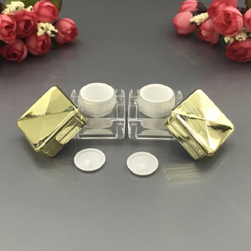 5 グラムゴールドスクエアプラスチックアクリル瓶/ポット/ボ - Gel Refill Pack のレビューと価格