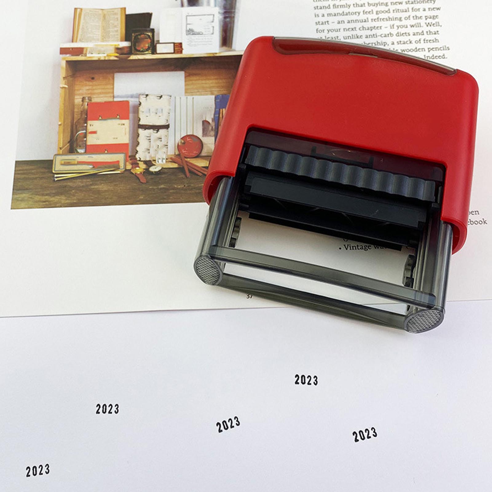 日付印鑑 ブラックインク ポータブルデザイン ABS素材 イ - Rubber Date Stamp のレビューと価格