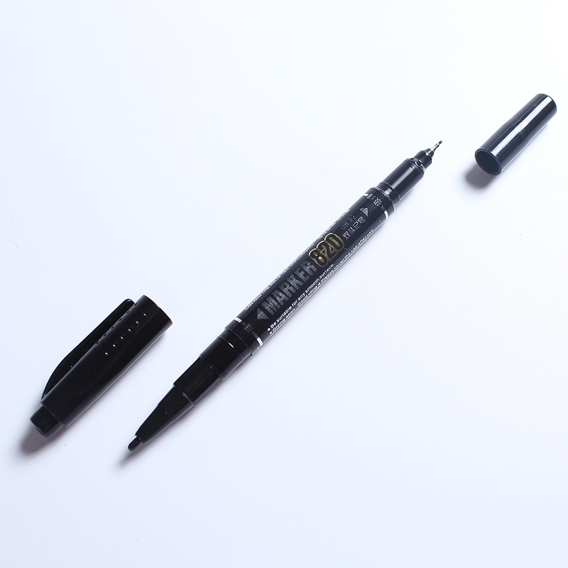 両面フェルトペン,芸術的なマーカー,ブラシと細い先端,黒,1 - Correction Pen Fine のレビューと価格