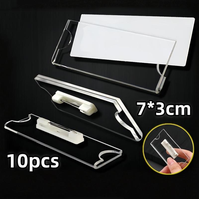 クリア安全ピンクリップブローチユニバーサルIDバッジホルダー - Index Card Holder のレビューと価格