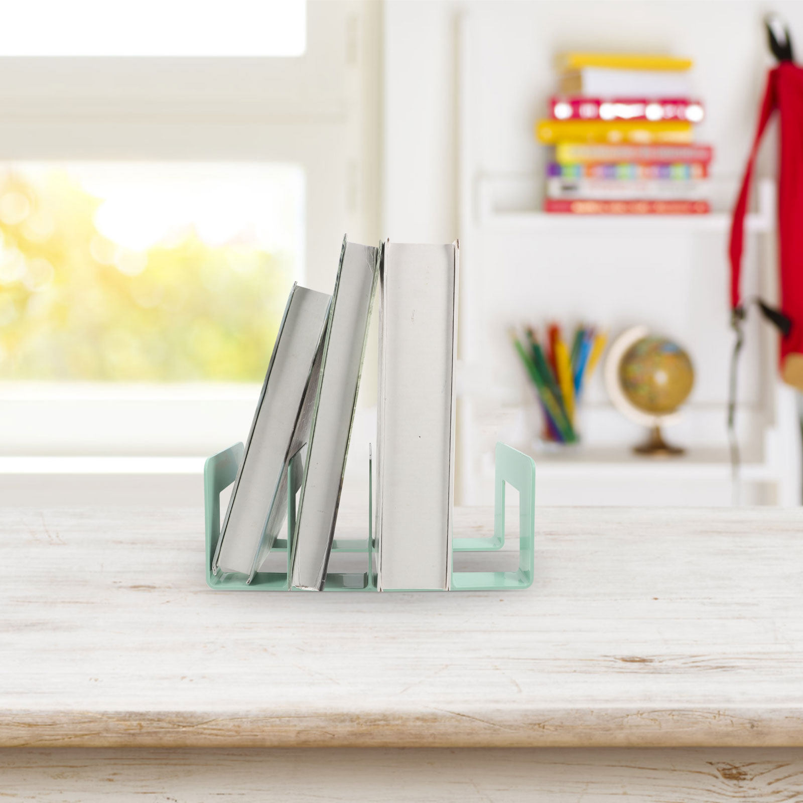 複数の仕切りが付いたデスクトップ用ブックオーガナイザー。大容 - Magazine Holder Rack のレビューと価格