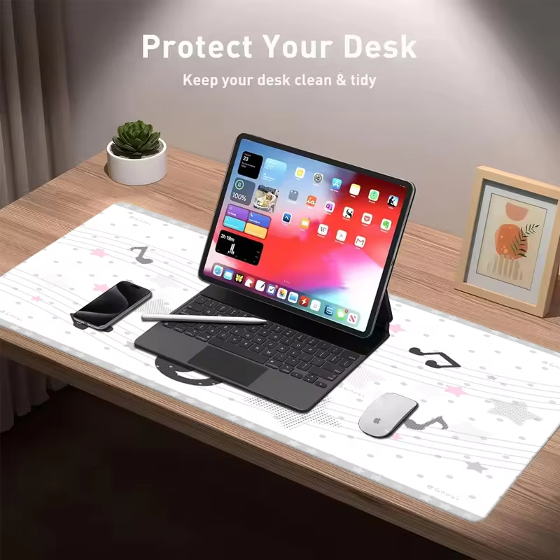 波模様のドット柄、PUレザー製マウスパッド、デスクパッド、滑 - Leather Desk Pad のレビューと価格