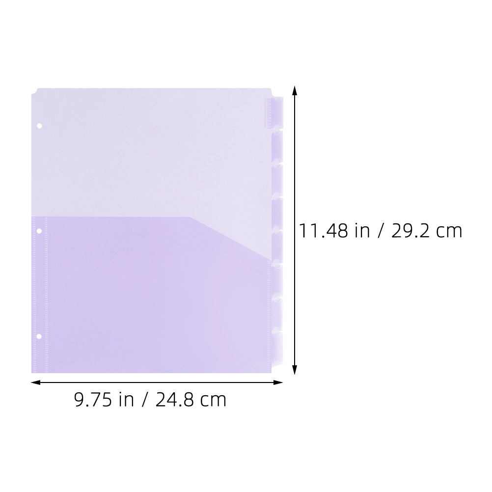 A4サイズのバインダー用仕切り2セット。3穴式プラスチック製 - Tab Divider A4 のレビューと価格