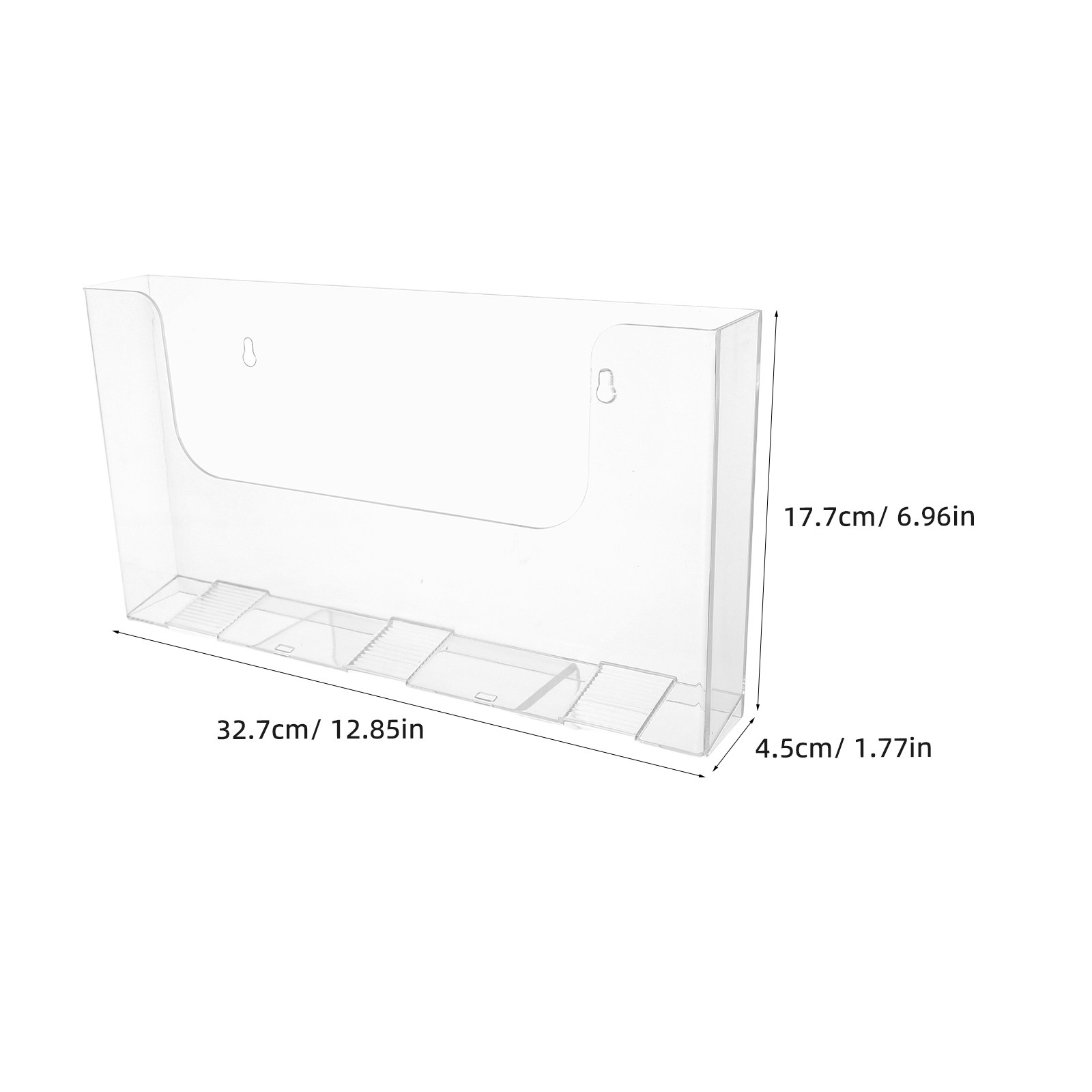 アクリル製壁掛けファイルホルダー2個セット。透明なマガジンラ - Magazine Holder Rack のレビューと価格