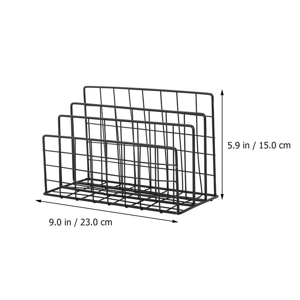 デスクトップ用メールオーガナイザー、金属製収納ラック、3つの - Magazine Holder Rack のレビューと価格